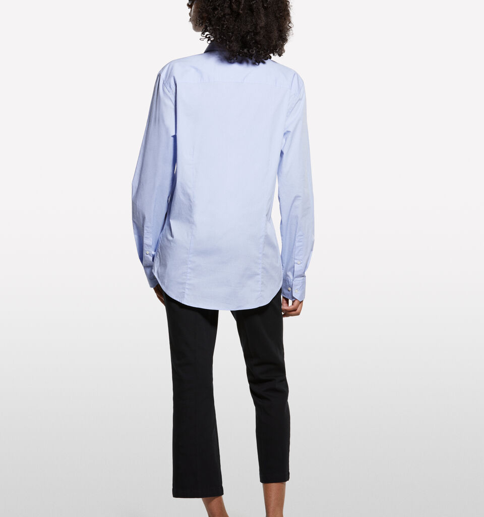 Light blue slim fit shirt - women's shirts - Light Blue | Sisley image number 2